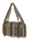 Buy_Lovetobag_Gold Beads, Pearls, Tassels Ruche Embellished Flapover Clutch _at_Aza_Fashions