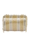 Buy_Lovetobag_Gold Embellished Ruche Flapover Clutch _Online_at_Aza_Fashions