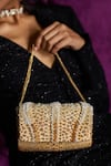 Buy_Lovetobag_Silver Beads, Rhinestones Veira Embellished Flapover Clutch _at_Aza_Fashions