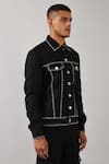 Shop_Countrymade_Black Linen Embroidered Jacket _Online_at_Aza_Fashions