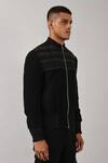 Shop_Countrymade_Black Flax Linen Embroidered Jacket _Online_at_Aza_Fashions
