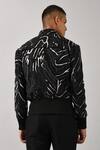 Shop_Countrymade_Black Bamboo Printed Zipper Jacket_at_Aza_Fashions