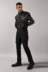 Buy_Countrymade_Black Bamboo Printed Zipper Jacket_Online_at_Aza_Fashions