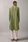 Shop_Countrymade_Green Cotton, Chanderi Kurta Set_at_Aza_Fashions