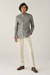 Countrymade_Grey Linen Bandhgala_Online_at_Aza_Fashions