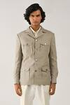 Buy_Countrymade_Beige Hemp Utility Jacket _at_Aza_Fashions