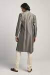 Shop_Countrymade_Grey Chanderi Embroidered Kurta_at_Aza_Fashions