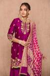 Shop_Surbhi shah_Pink Cotton Silk Kurta Sharara Set_Online_at_Aza_Fashions