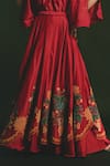 Buy_Chandrima_Red Chanderi Layered Lehenga _Online_at_Aza_Fashions