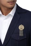 Shop_Cosa Nostraa_Gold Russia Coin Brooch And Lapel Pin Gift Box _at_Aza_Fashions