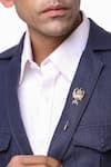 Cosa Nostraa_Gold Plated The Emblem Brooch And Lapel Pin Gift Box _Online_at_Aza_Fashions