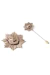 Shop_Cosa Nostraa_Gold The Leo Brooch And Lapel Pin Gift Box _Online_at_Aza_Fashions