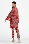 Shop_Megha Bansal_Red Silk Organza Kurta And Pant Set_at_Aza_Fashions