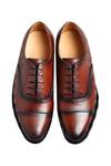 Shop_Dmodot_Brown Leather Cap Toe Oxfords_at_Aza_Fashions