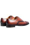 Dmodot_Brown Leather Cap Toe Oxfords_Online_at_Aza_Fashions