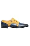 Dmodot_Multi Color Brogue Double Monk Shoes _Online_at_Aza_Fashions