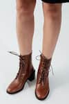 Buy_Vanilla Moon_Brown Conor Round Toe Boots_at_Aza_Fashions