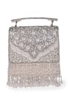 Buy_5elements_Silver Embroidery Floral Clutch _at_Aza_Fashions