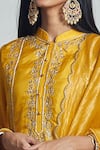 Sheetal Batra_Yellow Habutai Silk Nasira Kurta Gharara Set_at_Aza_Fashions