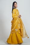 Sheetal Batra_Yellow Habutai Silk Nasira Kurta Gharara Set_Online_at_Aza_Fashions