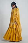 Buy_Sheetal Batra_Yellow Habutai Silk Nasira Kurta Gharara Set_Online_at_Aza_Fashions