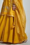 Shop_Sheetal Batra_Yellow Habutai Silk Nasira Kurta Gharara Set_Online_at_Aza_Fashions