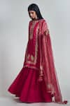 Shop_Sheetal Batra_Pink Kurta Habutai  Dupatta Organza Tissue Gharara Nasira Set _Online_at_Aza_Fashions