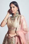 Sheetal Batra_White Lehenga And Blouse Raw Silk Dupatta French Net Round Parinaaz Bridal Set _at_Aza_Fashions