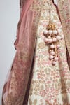 Shop_Sheetal Batra_White Lehenga And Blouse Raw Silk Dupatta French Net Round Parinaaz Bridal Set _Online_at_Aza_Fashions