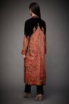Shop_RI.Ritu Kumar_Black 70% Silk Embroidery Mandarin Collar Jacket Kurta _at_Aza_Fashions