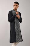 Buy_Countrymade_Blue Chanderi Kurta Set _at_Aza_Fashions