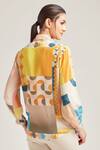 Shop_Pankaj & Nidhi_Multi Color Silk Printed Shirt_at_Aza_Fashions
