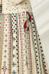 Chandrima_White Chanderi Pleated Skirt Lehenga _at_Aza_Fashions