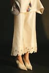 Buy_Chandrima_White Chanderi Cutwork Pants _Online_at_Aza_Fashions