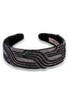 Buy_Hair Drama Co_Black Cutdana And Beads Geometric Headband 