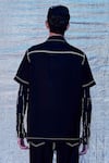 Line out line_Black Cotton Cut And Sew Resort Shirt _Online_at_Aza_Fashions