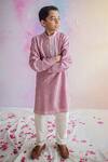 Buy_Pa:Paa_Pink Kurta Silk Embellished And Pant  _at_Aza_Fashions