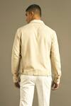 Shop Dhruv Vaish Beige Handloom Cotton Shacket at Aza Fashions Shop_Dhruv Vaish_Beige Handloom Cotton Shacket _at_Aza_Fashions