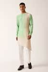 Buy_Dhruv Vaish_Beige Cotton Silk Kurta Set  _Online_at_Aza_Fashions