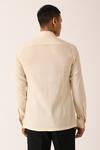 Shop_Dhruv Vaish_Beige Handloom Cotton Mandarin Collar Shirt_at_Aza_Fashions