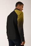 Dhruv Vaish Black Cotton Linen Ombre Shirt Online at Aza Fashions Dhruv Vaish_Black Cotton Linen Ombre Shirt_Online_at_Aza_Fashions