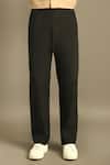 Buy_Dhruv Vaish_Black Cotton Trousers _Online_at_Aza_Fashions