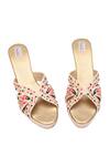 Shop_Fuchsia_Pink Embellished Falling Flower Wedges _at_Aza_Fashions