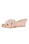 Buy_Fuchsia_Pink Embellished Falling Flower Wedges _Online_at_Aza_Fashions