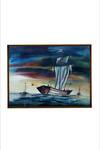 The Art House_Multi Color Canvas Digital Print Abstract Sailing Ship Painting_Online_at_Aza_Fashions