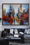 Buy_The Art House_Multi Color Canvas Digital Print City Abstract Painting_at_Aza_Fashions