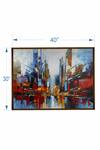 Buy_The Art House_Multi Color Canvas Digital Print City Abstract Painting_Online_at_Aza_Fashions