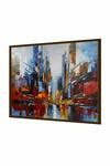 Shop_The Art House_Multi Color Canvas Digital Print City Abstract Painting_Online_at_Aza_Fashions