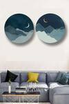 Buy_The Art House_Multi Color Canvas Digital Print Moon Light Painting Set Of 2_at_Aza_Fashions