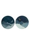 The Art House_Multi Color Canvas Digital Print Moon Light Painting Set Of 2_Online_at_Aza_Fashions